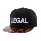 Snapback JBB Couture Illegal noire et Léopard ANCIENNES COLLECTIONS divers