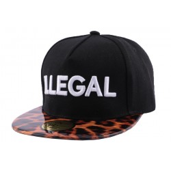 Snapback JBB Couture Illegal noire et Léopard ANCIENNES COLLECTIONS divers