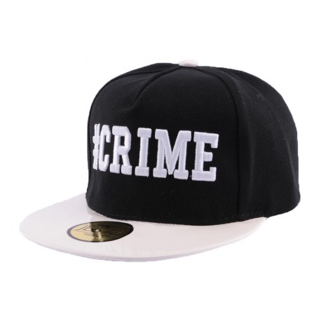 Snapback JBB Couture Crime Noire et Blanche CASQUETTES JBB COUTURE