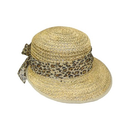 Chapeau paille Penny naturel/leopard ANCIENNES COLLECTIONS divers