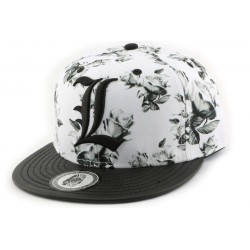 Snapback Hip Hop Florale Blanche et Noire ANCIENNES COLLECTIONS divers