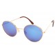 Lunettes Soleil John monture dorée verres reflets bleu LUNETTES SOLEIL Eye Wear