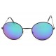 Lunettes Soleil John monture noire verres reflets Bleu LUNETTES SOLEIL Eye Wear