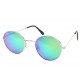 Lunettes Soleil John monture argent verres reflets Bleu LUNETTES SOLEIL Eye Wear