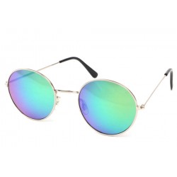 Lunettes Soleil John monture argent verres reflets Bleu LUNETTES SOLEIL Eye Wear