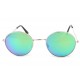 Lunettes Soleil John monture argent verres reflets Bleu LUNETTES SOLEIL Eye Wear