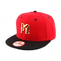 Snapback landtaylor Rouge avec Logo DOPE ANCIENNES COLLECTIONS divers