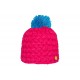 Bonnet Ice Rose Fuchsia Pompon Bleu ANCIENNES COLLECTIONS divers