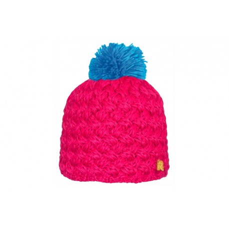 Bonnet Ice Rose Fuchsia Pompon Bleu ANCIENNES COLLECTIONS divers