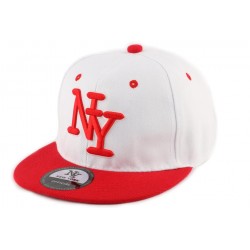 Casquette Snapback NY Blanche et Rouge enfant jusqu'a 7 ans ANCIENNES COLLECTIONS divers