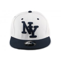 Casquette Snapback NY Blanche et Bleue marine enfant à partir de 7 Ans ANCIENNES COLLECTIONS divers