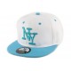 Casquette Snapback NY Blanche et Bleue enfant à partir de 7 ans ANCIENNES COLLECTIONS divers