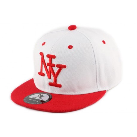 Casquette Snapback Ny Blanche et Rouge enfant à partir de 7 ans ANCIENNES COLLECTIONS divers