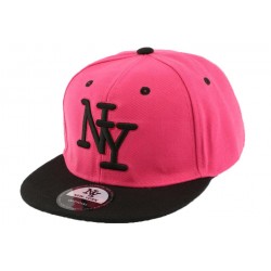 Casquette Snapback NY Rose et Noire Enfant à partir de 7 ans ANCIENNES COLLECTIONS divers