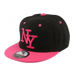 Casquette Snapback NY Noire et Rose Enfant à partir de 7 ans ANCIENNES COLLECTIONS divers