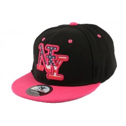 Casquette Snapback Ny Rose et Noire Enfant à partir de 7 Ans ANCIENNES COLLECTIONS divers