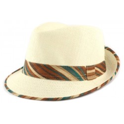 Chapeau Paille Hermy Beige Marron Chapeau Trilby Nyls Création