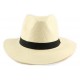 Chapeau Paille Corleo Beige et Noir ANCIENNES COLLECTIONS divers