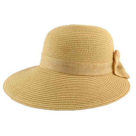 Chapeau Paille Zely en mottled Naturelle CHAPEAUX Nyls Création