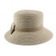 Chapeau Paille Adelie Taupe Chapeau cloche Nyls Création