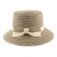 Chapeau Paille Adelie Taupe Chapeau cloche Nyls Création