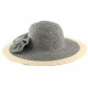 Chapeau Paille Lubly Noir et Crème CHAPEAUX Nyls Création