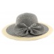 Chapeau Paille Lubly Noir et Crème CHAPEAUX Nyls Création