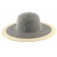 Chapeau Paille Lubly Noir et Crème CHAPEAUX Nyls Création