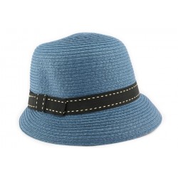 Chapeau cérémonie Coco en mottled Bleu CHAPEAUX Nyls Création