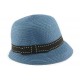 Chapeau cérémonie Coco en mottled Bleu CHAPEAUX Nyls Création