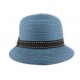 Chapeau cérémonie Coco en mottled Bleu CHAPEAUX Nyls Création