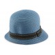 Chapeau cérémonie Coco en mottled Bleu CHAPEAUX Nyls Création