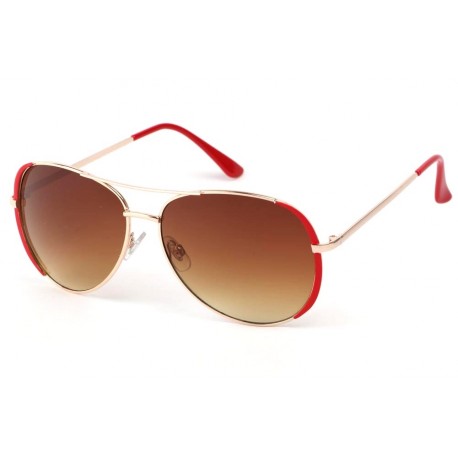 Lunettes Soleil Robin avec monture Rouge et Dorée LUNETTES SOLEIL Eye Wear