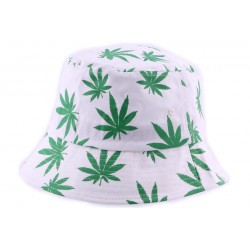 Bob streetwear Blanc Feuille Verte BOB Hip Hop Honour