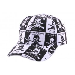 Casquette Biker en imprimé blanc et noir ANCIENNES COLLECTIONS divers