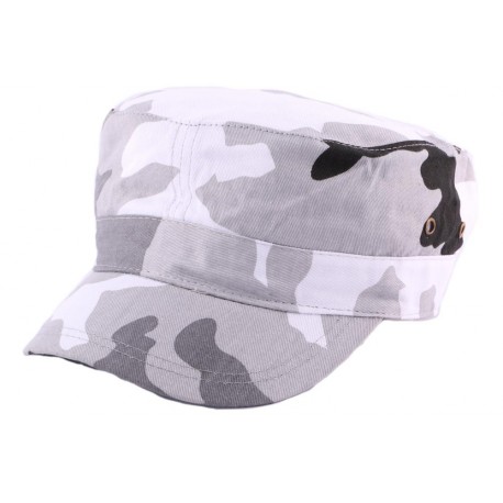 Casquette Army Camouflage Gris et Blanc CASQUETTES Nyls Création