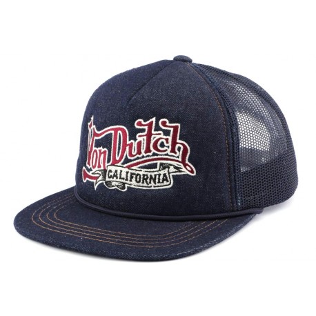 Casquette Trucker Von Dutch California Bleu jeans ANCIENNES COLLECTIONS divers