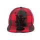 Casquette Enfant NY Rouge carreaux Noirs de 8 à 12 ans ANCIENNES COLLECTIONS divers