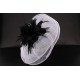 Coiffe Mariage Klae sisal Blanc Fleur Noire ANCIENNES COLLECTIONS divers