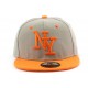 Casquette Enfant NY Grise et Orange à partir de 8 ans ANCIENNES COLLECTIONS divers