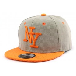 Casquette Enfant NY Grise et Orange à partir de 8 ans ANCIENNES COLLECTIONS divers