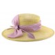 Chapeau Mariage Cartly Vert Anis et Vieux Rose en sisal ANCIENNES COLLECTIONS divers