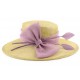 Chapeau Mariage Cartly Vert Anis et Vieux Rose en sisal ANCIENNES COLLECTIONS divers