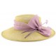 Chapeau Mariage Cartly Vert Anis et Vieux Rose en sisal ANCIENNES COLLECTIONS divers