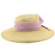 Chapeau Mariage Cartly Vert Anis et Vieux Rose en sisal ANCIENNES COLLECTIONS divers