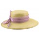 Chapeau Mariage Cartly Vert Anis et Vieux Rose en sisal ANCIENNES COLLECTIONS divers