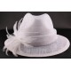 Chapeau mariée Landine Blanc en sisal ANCIENNES COLLECTIONS divers