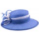 Chapeau Mariage Claridge bleu à pois blancs en sisal ANCIENNES COLLECTIONS divers